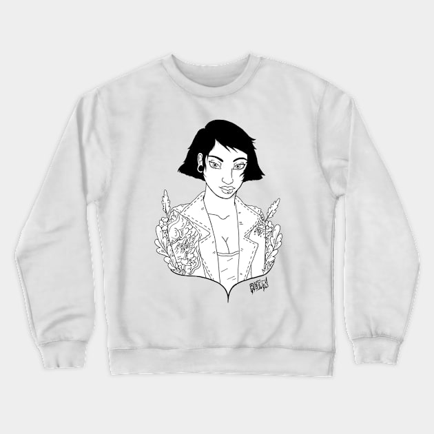 Punk Rock Girl Crewneck Sweatshirt by RuinTheMoment